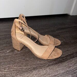 Target Tan/Beige Suede Heels